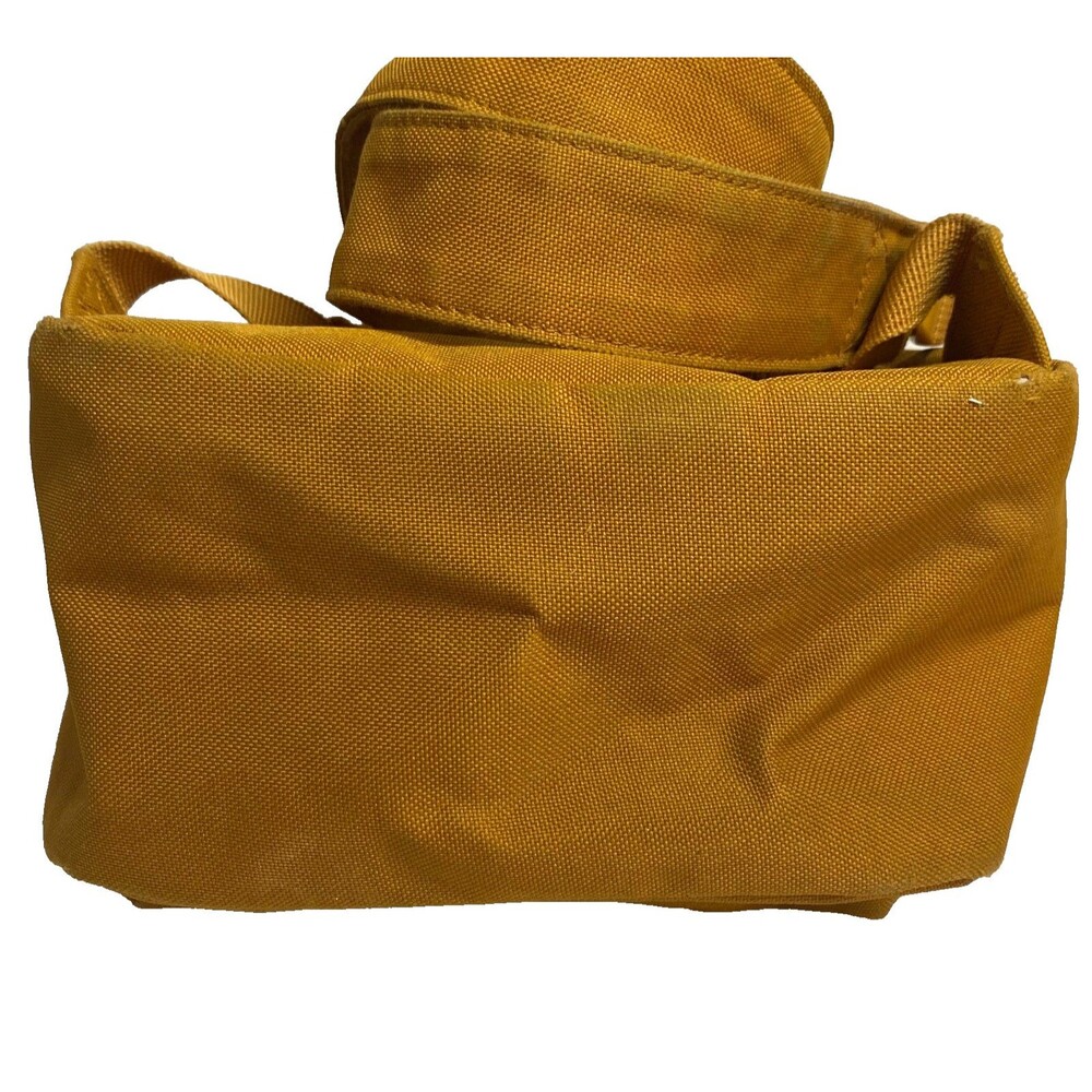 Herschel Mini Canvas Backpack Small Dark Mustard Yellow Zippers Read - Picture 5 of 16